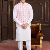 Baby Pink Art Silk Nehru Jacket