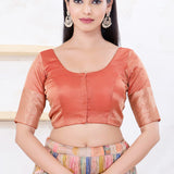 Copper Orange Banaras Brocade Blouse