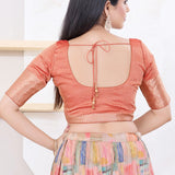 Copper Orange Banaras Brocade Blouse