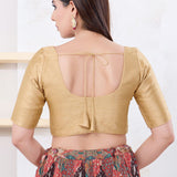Pastel Gold Solid Dupion Silk Blouse
