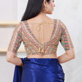 Multicolour Schiffli Cotton Printed Blouse