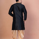 Black Banarasi Silk Embroidered Kurta Set