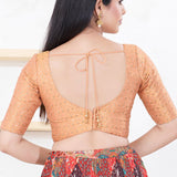 Rose Gold Tissue Embroidered Blouse