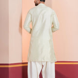 Pale Green Silk Blend Embroidered Patiala Set