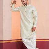 Pale Green Silk Blend Embroidered Patiala Set