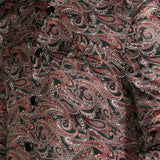 Dark Maroon Cotton Blend Printed Sherwani Set