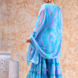 Ocean Swirl Sharara Set