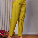 Olive Green Embroidered Roman Kurta Set