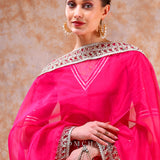 Fuchsia Cutwork Anarkali Set