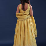 Royal Yellow Tissue Organza Lehenga Set
