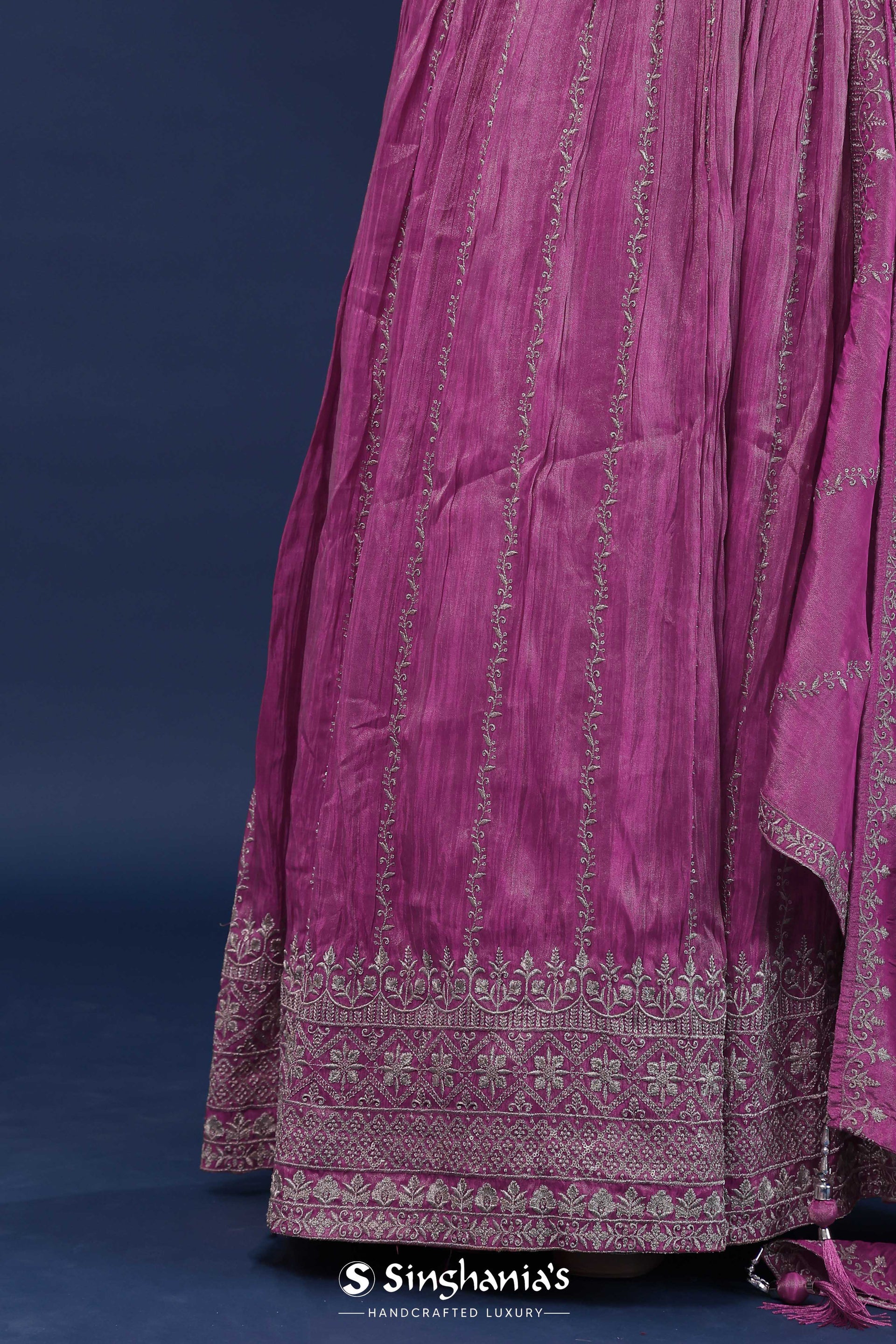 <img> Hopbush Tissue Lehenga Set