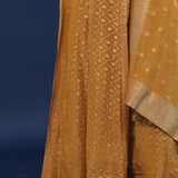 Mustard Yellow Banarasi Lehenga Set