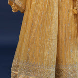 Naples Yellow Organza Lehenga Set