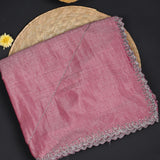 Muted Rouge Pink Embroidered Silk Saree