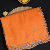 Turmeric Yellow Embroidered Matka Silk Saree