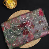 Green Multicolour Printed Organza Saree