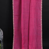 Deep Pink Embroidered Chanderi Saree
