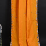 Sunset Yellow Embroidered Silk Saree