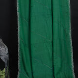 Teal Green Embroidered Silk Saree