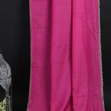 Dark Rose Pink Embroidered Silk Saree