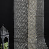 Pale White Foil Printed Organza Saree