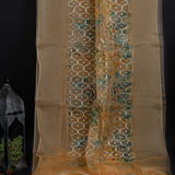 Dusty Multicolour Printed Organza Saree