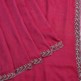 Bright Pink Embroidered Silk Saree
