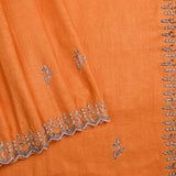 Turmeric Yellow Embroidered Matka Silk Saree