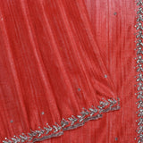 Dual Pink Embroidered Dupion Silk Saree