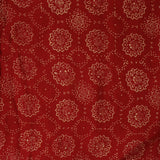 Red And Orange Printed Satin Saree