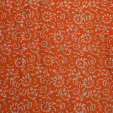 Dark Red And Orange Printed Satin Saree