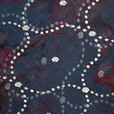 Dark Grey Printed Organza Saree