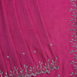 Rich Pink Embroidered Silk Saree