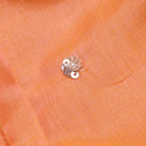 Soft Orange Embroidered Silk Saree