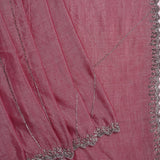 Muted Rouge Pink Embroidered Silk Saree