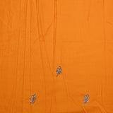 Sunset Yellow Embroidered Silk Saree