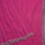 Royal Pink Embroidered Silk Saree