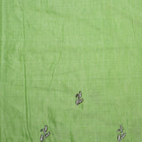 Soft Green Embroidered Cotton Saree