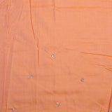 Soft Orange Floral Embroidered Silk Saree