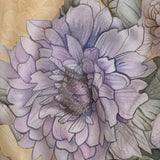 Pale Yellow Floral Printed Dupion Silk Saree