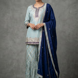 Plain Silk Blend Salwar Set