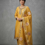 Embroidered Border Highlight Silk Salwar Set