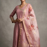 Embroidered Border Highlight Silk Salwar Set