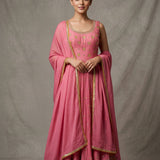 Embroidered Butti Georgette Anarkali Set