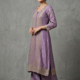 Embroidered Jaal Silk Blend Anarkali Set