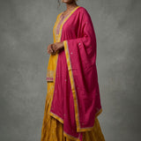 Embroidered Border Highlight Silk Blend Salwar Set