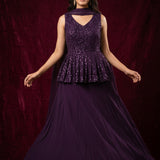 Sequin Embellished Peplum Set