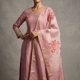 Embroidered Border Highlight Silk Salwar Set