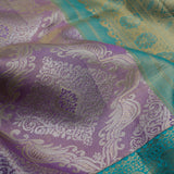 Mauve Purple Kanjivaram Silk Saree With Floral Ogival Weaving