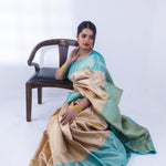 Cashmere Brown Kanjivaram Silk Saree With Floral Jaal Weaving